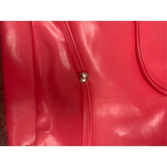 Hot Pink Vegan Patent Leather Tote Bag - Picture 4 of 5